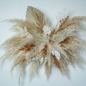 1pc Medium Pampas Grass Wall Decor, Boho Wedding Arch and Backdrop Arrangement, Rustic Wedding Decor, Dried Grass Floral Swag
