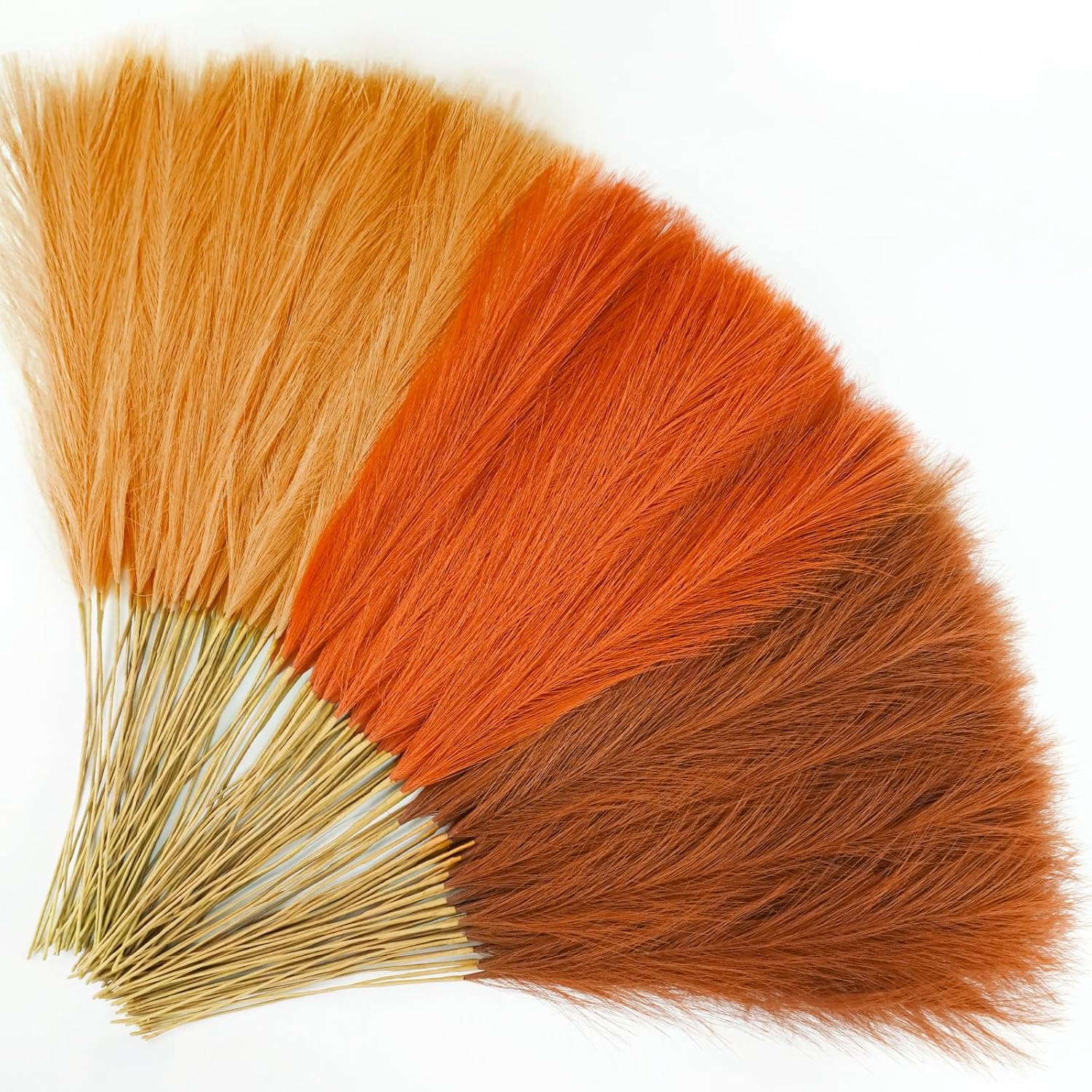 Agusbagli 150pcs Pink Faux Pampas Grass, 21.6in Fluffy Artificial Colored Pompas Grass Short Blush Fake Pampas Stems Vase Filler Flower Arrangement for Home Wedding Centerpieces Bohe Decor