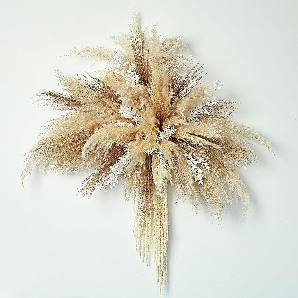 1pc Medium Pampas Grass Wall Decor, Boho Wedding Arch and Backdrop Arrangement, Rustic Wedding Decor, Dried Grass Floral Swag