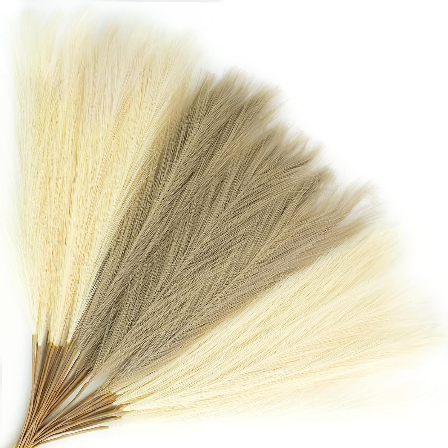 Agusbagli 150pcs Pink Faux Pampas Grass, 21.6in Fluffy Artificial Colored Pompas Grass Short Blush Fake Pampas Stems Vase Filler Flower Arrangement for Home Wedding Centerpieces Bohe Decor