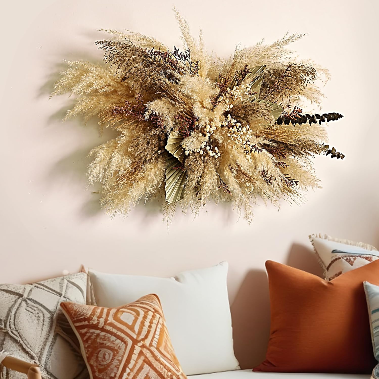 1pc Medium Pampas Grass Wall Decor, Boho Wedding Arch and Backdrop Arrangement, Rustic Wedding Decor, Dried Grass Floral Swag