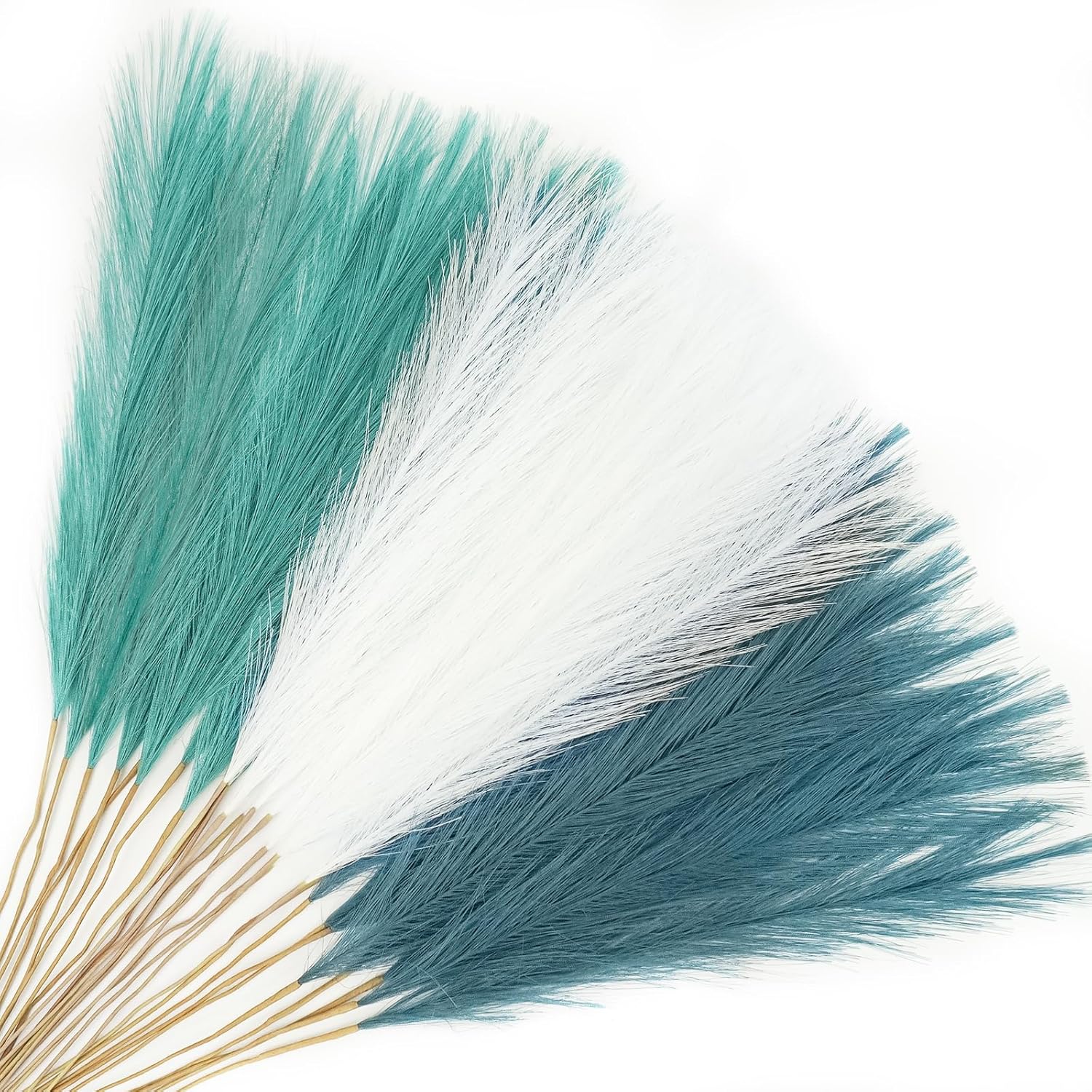 Agusbagli 150pcs Pink Faux Pampas Grass, 21.6in Fluffy Artificial Colored Pompas Grass Short Blush Fake Pampas Stems Vase Filler Flower Arrangement for Home Wedding Centerpieces Bohe Decor