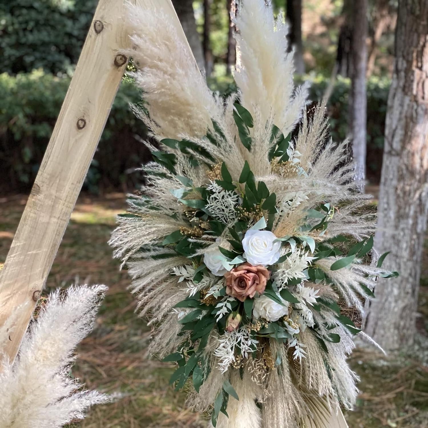 1pc Medium Pampas Grass Wall Decor, Boho Wedding Arch and Backdrop Arrangement, Rustic Wedding Decor, Dried Grass Floral Swag